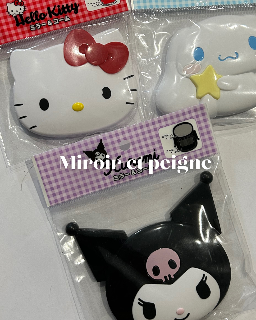 SANRIO - Miroir de poche + peigne