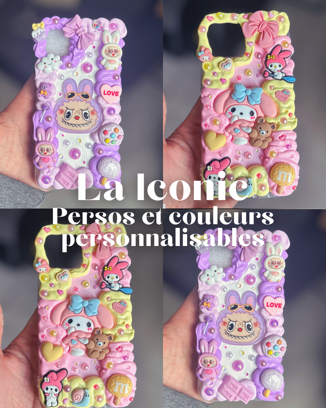 La Iconic - Coque en colle creme avec ton personnage préféré !