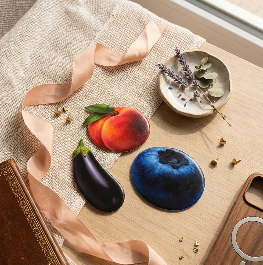 🍒 Collection Fruitée – Grip 3D Kawaii