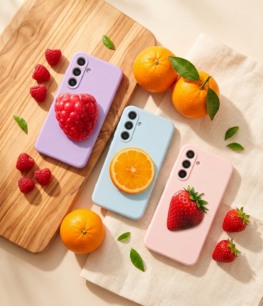 🍒 Collection Fruitée – Grip 3D Kawaii