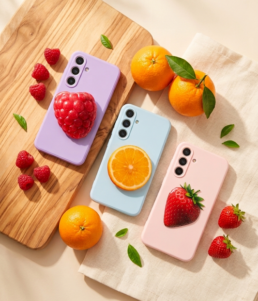 🍒 Collection Fruitée – Grip 3D Kawaii