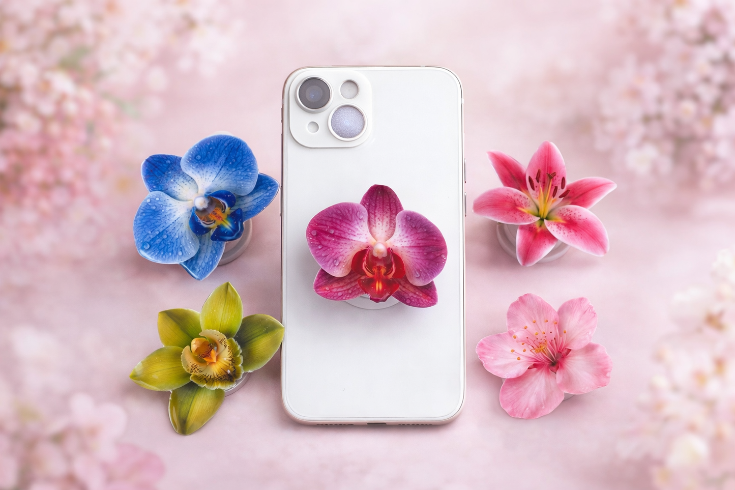 🌸 Collection Fleur – Grip 3D Kawaii