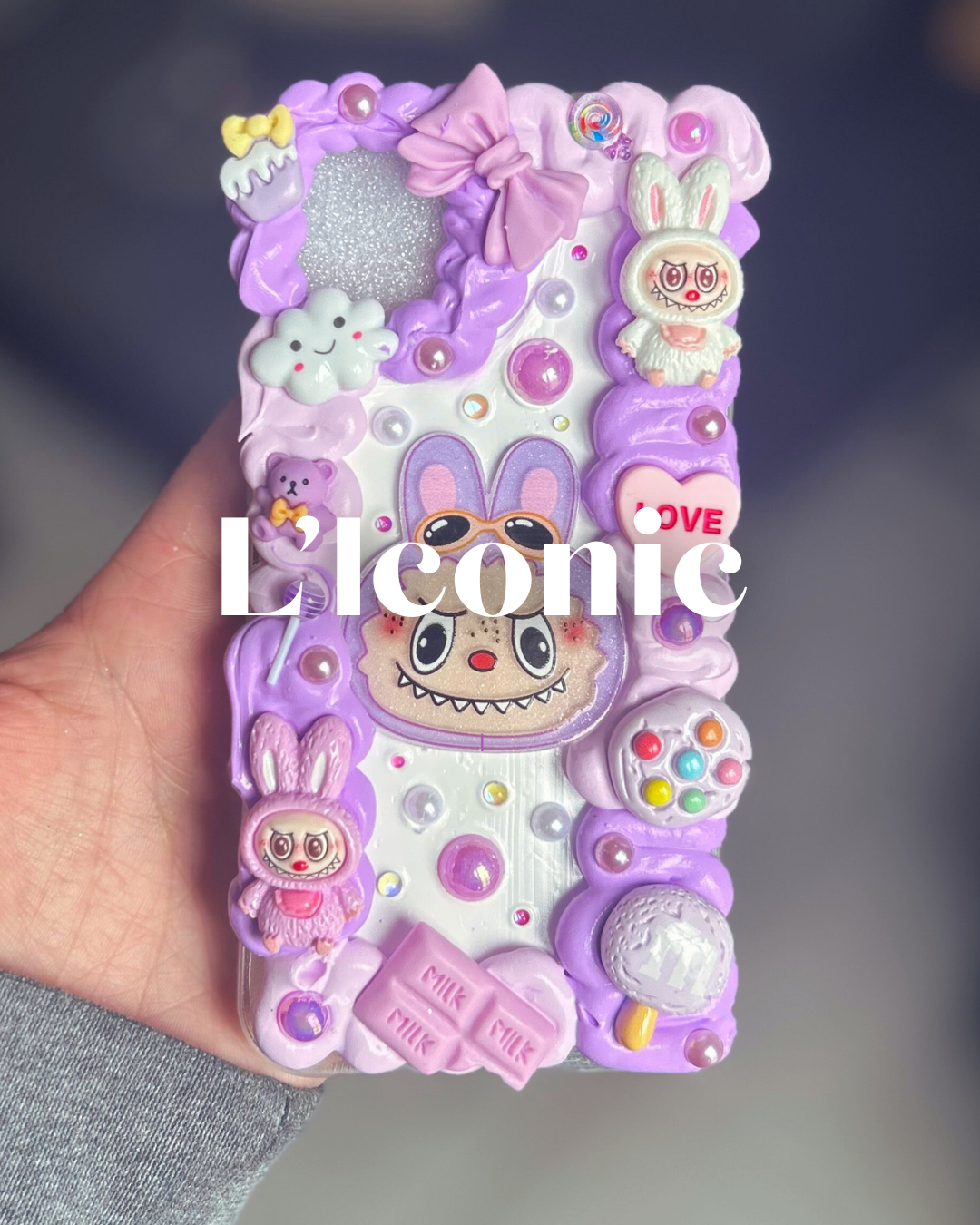 La Iconic - Coque en colle creme avec ton personnage préféré !