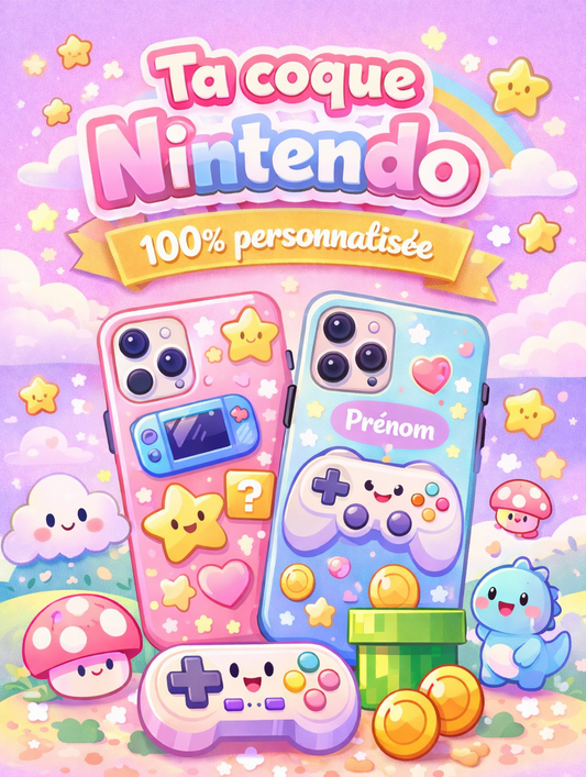 Ta coque Nitendo en résine 100 % personnalisée