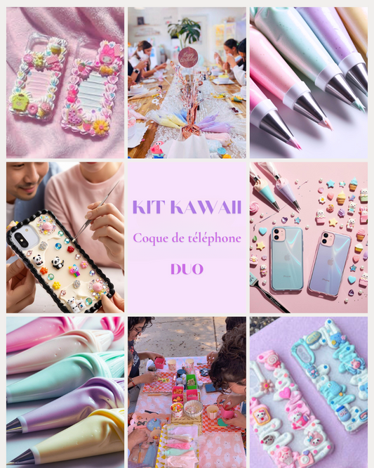 Kit DIY Duo : Personnalisez Ensemble vos Téléphones à la mode Kawaii !