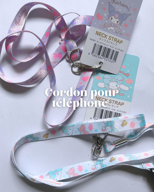 SANRIO - Cordon tour de cou pour téléphone