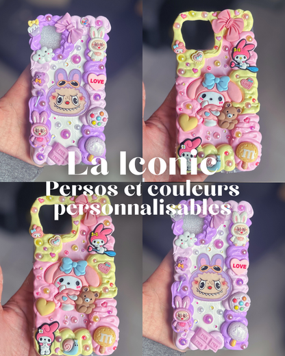 La Iconic - Coque en colle creme avec ton personnage préféré !